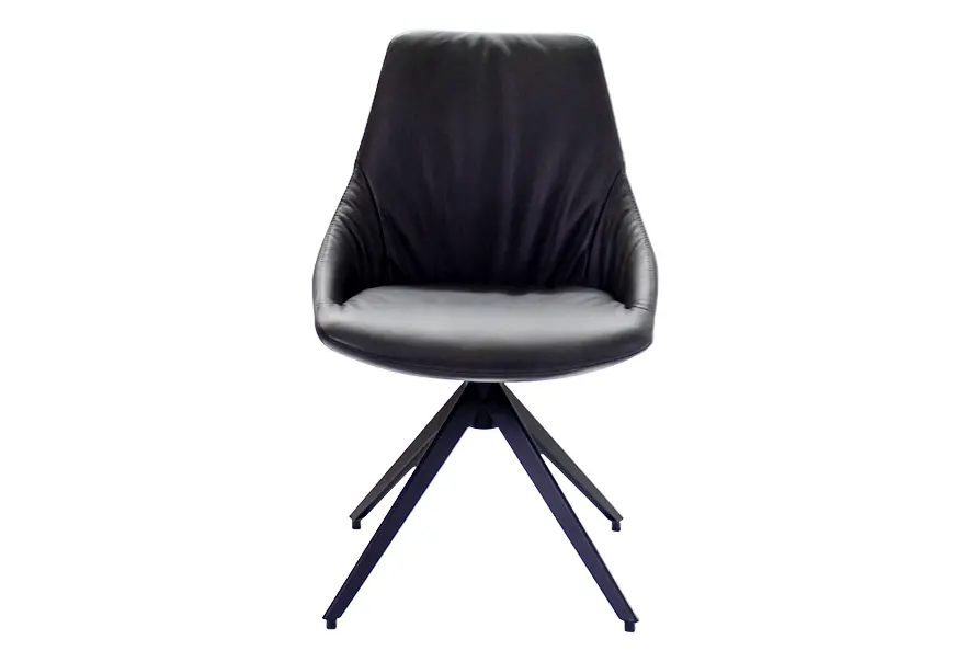 Stuhl 21107.1 Leder "marrongrey" ca. 55x87x62cm