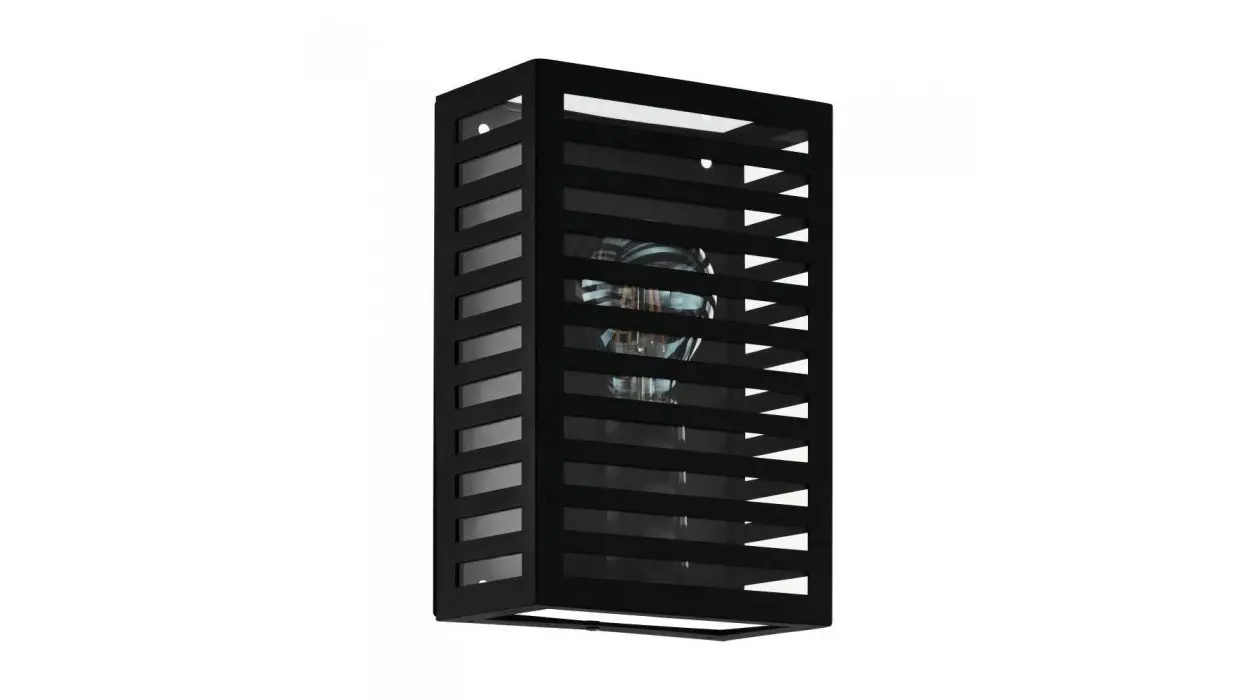 Aussenwandleuchte 18714.. Schwarz Aluminium, Stahl ca. 17x29,5cm