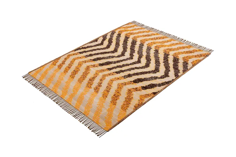 Plaid 975 curry/braun von Rolf Benz stoff ca. 185x140cm