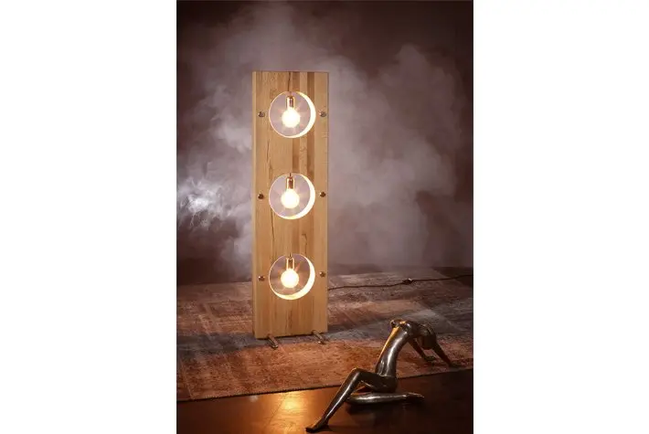 Lampe 7917.1 Braun Sumpfeiche, geschliffen, geölt ca. 39x142cm