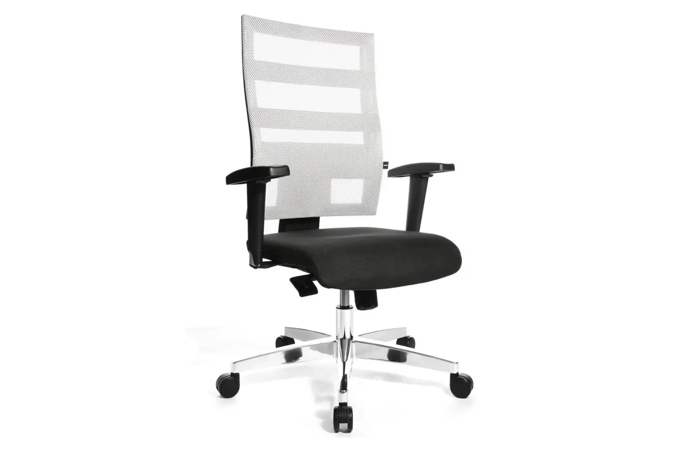 Drehstuhl 16420016.1. Rücken/Sitz: Stoff "weiss/schwarz"