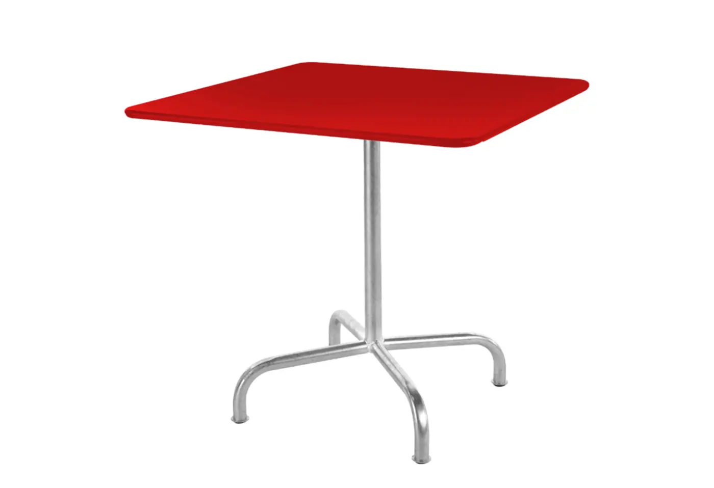 Metalltisch Rigi Rot von Schaffner ca. 80x80cm