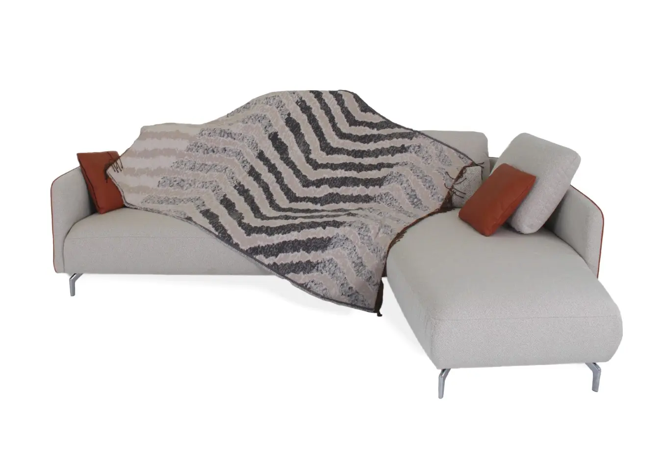 Plaid 975 Creme, Grau von Rolf Benz ca. 185x140cm