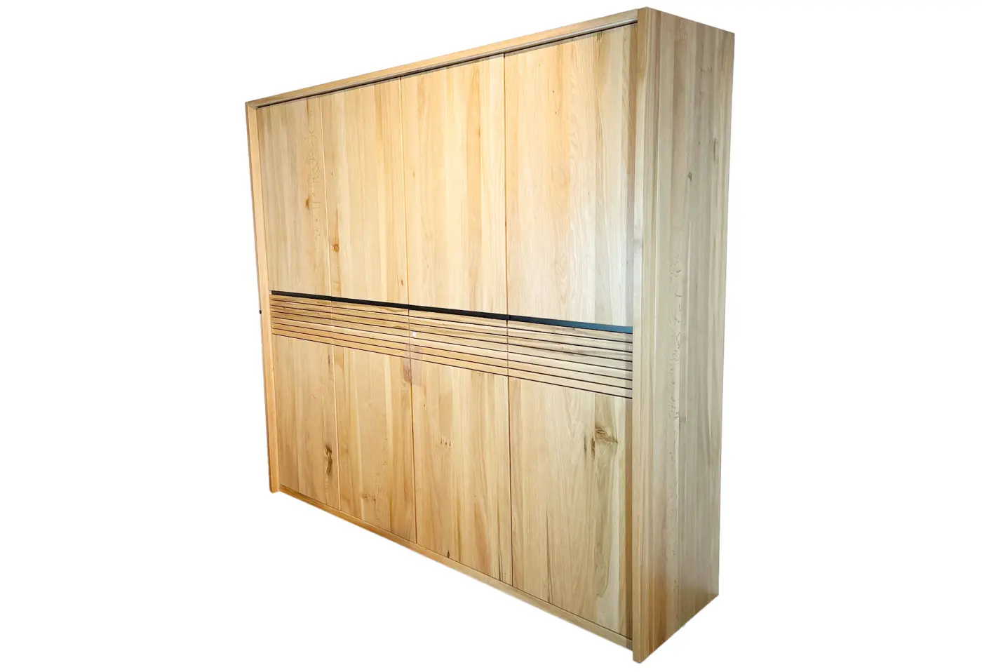 Drehtürenschrank 17967.1.. Sumpfeiche geölt ca. 240x218x64cm