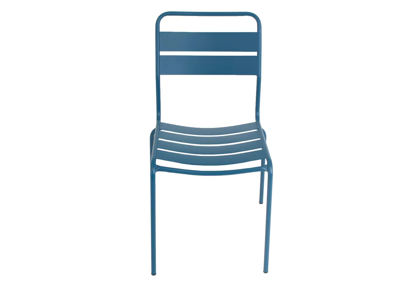Lattenstuhl Glarus Kaliblau von Schaffner Ganzmetall ca. 59x88x53,5cm
