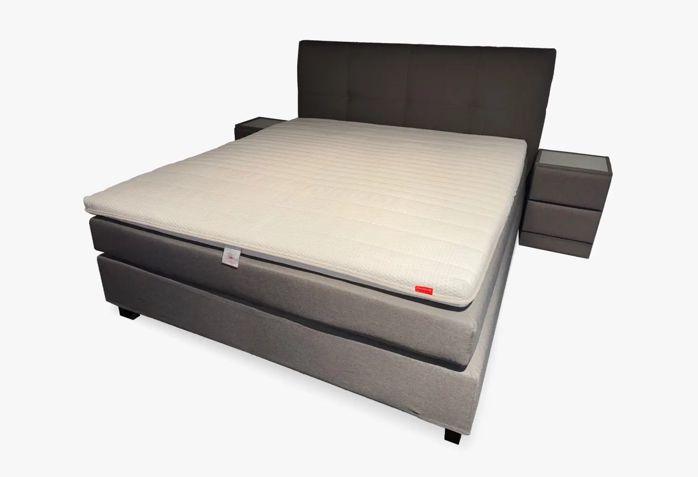 Boxspringbett 23797 Stoff Sawanna Dark Grey ca. 180x200cm