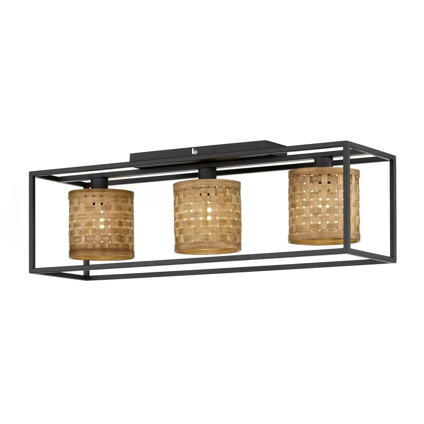 Deckenleuchte 20296.20. Schwarz Metall ca. 70x20x22,5x25cm