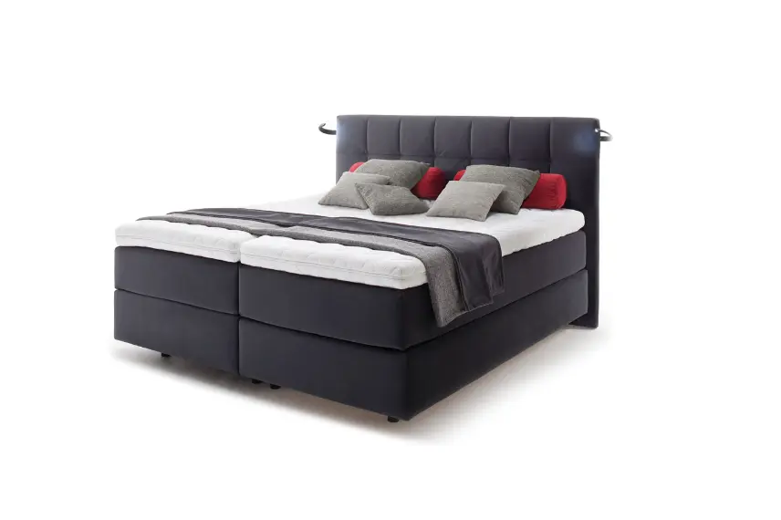 Boxspringbett Vita von Schöner Wohnen 7766 Anthrazit (PG C) ca. 192x180x200 x69x210cm