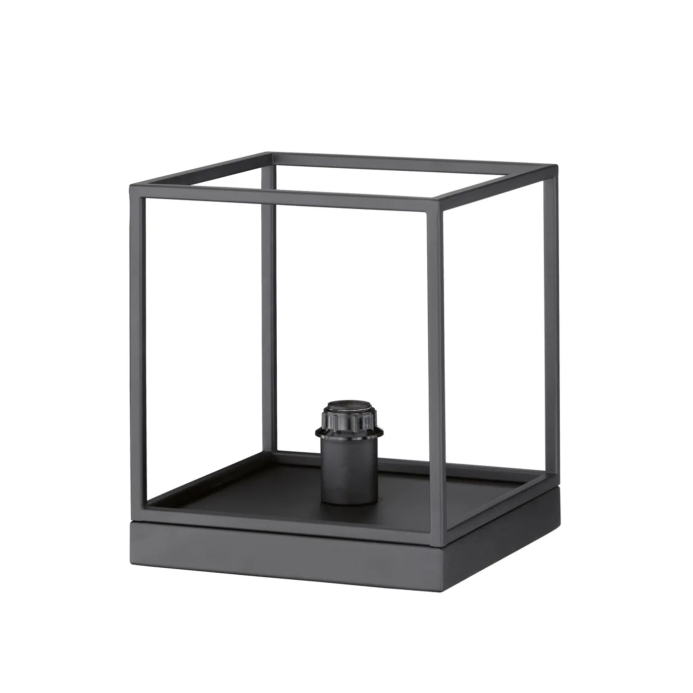 Tischleuchte 20296.25. Schwarz Metall ca. 20x25cm