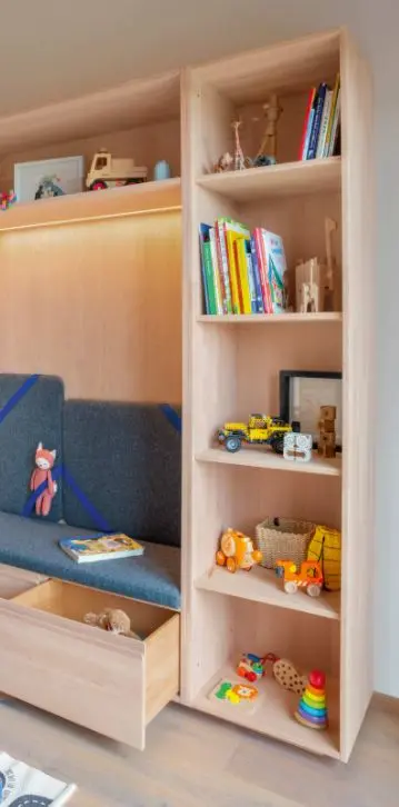 Regal Kids von Team 7 Erle, weissgeölt ca. 50x193x40cm