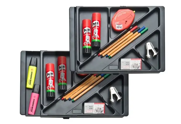 Utensilieneinsätze 8424.. schwarz Kunststoff ca. 40x3x30cm