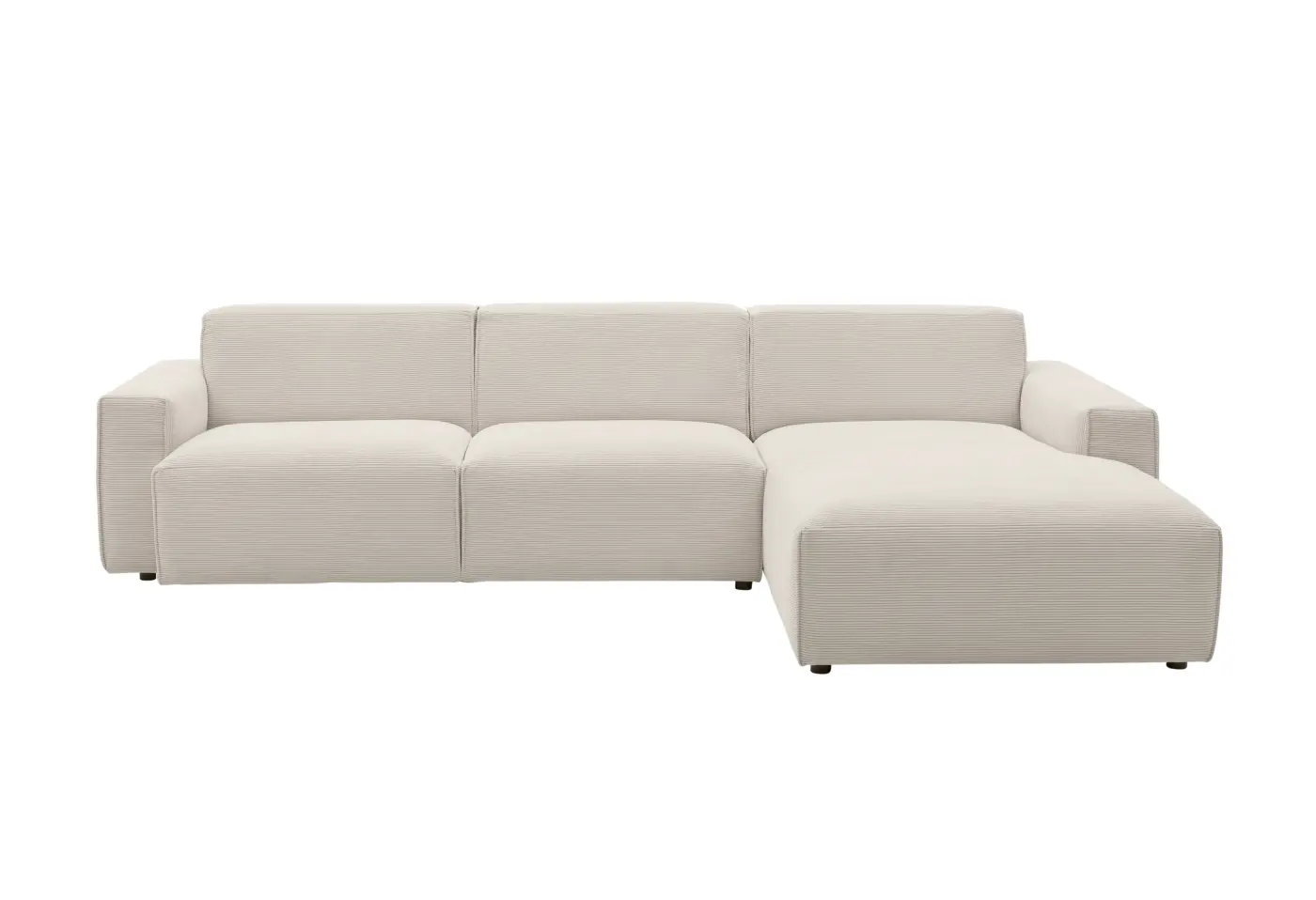 Polstergarnitur Roomio No. 4100 von Roomio Stoff Feincord weiss ca. 285x189cm