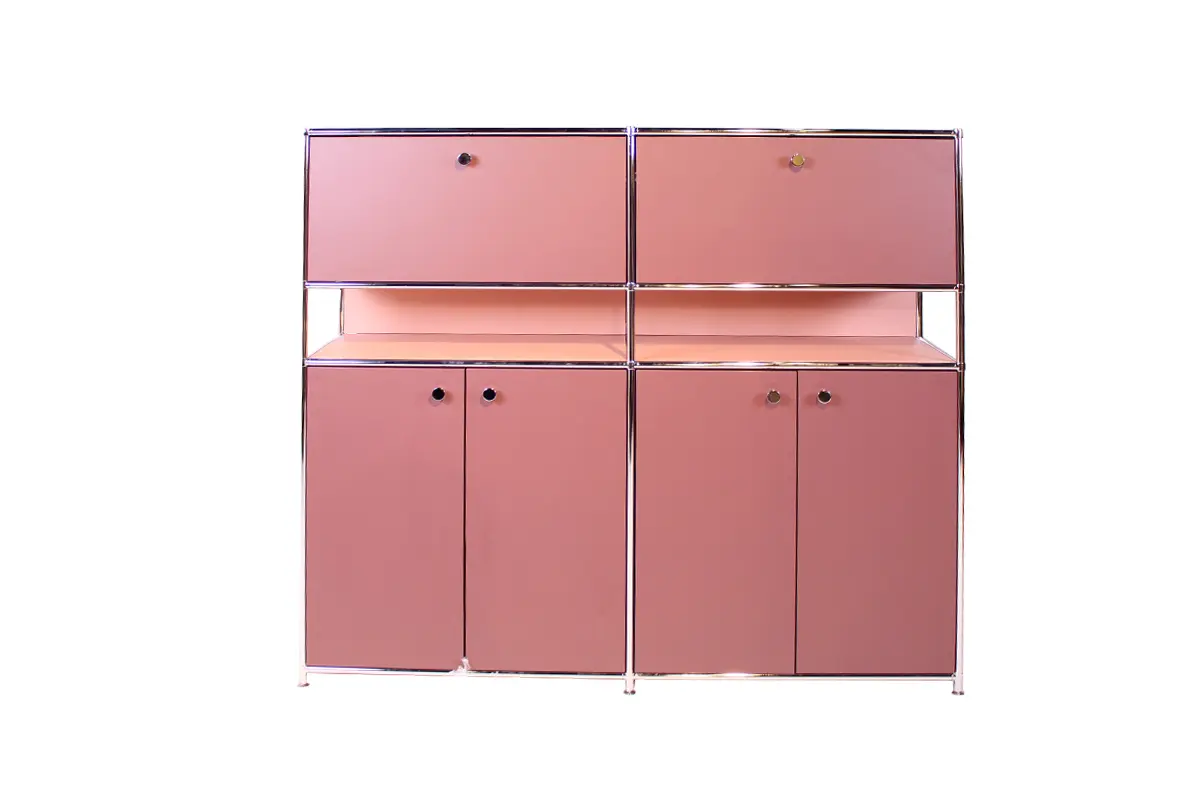 Highboard Celton von MAB Korpus / Nische: Decor "weinrot" / "zartrosa" ca. 153x135x40cm