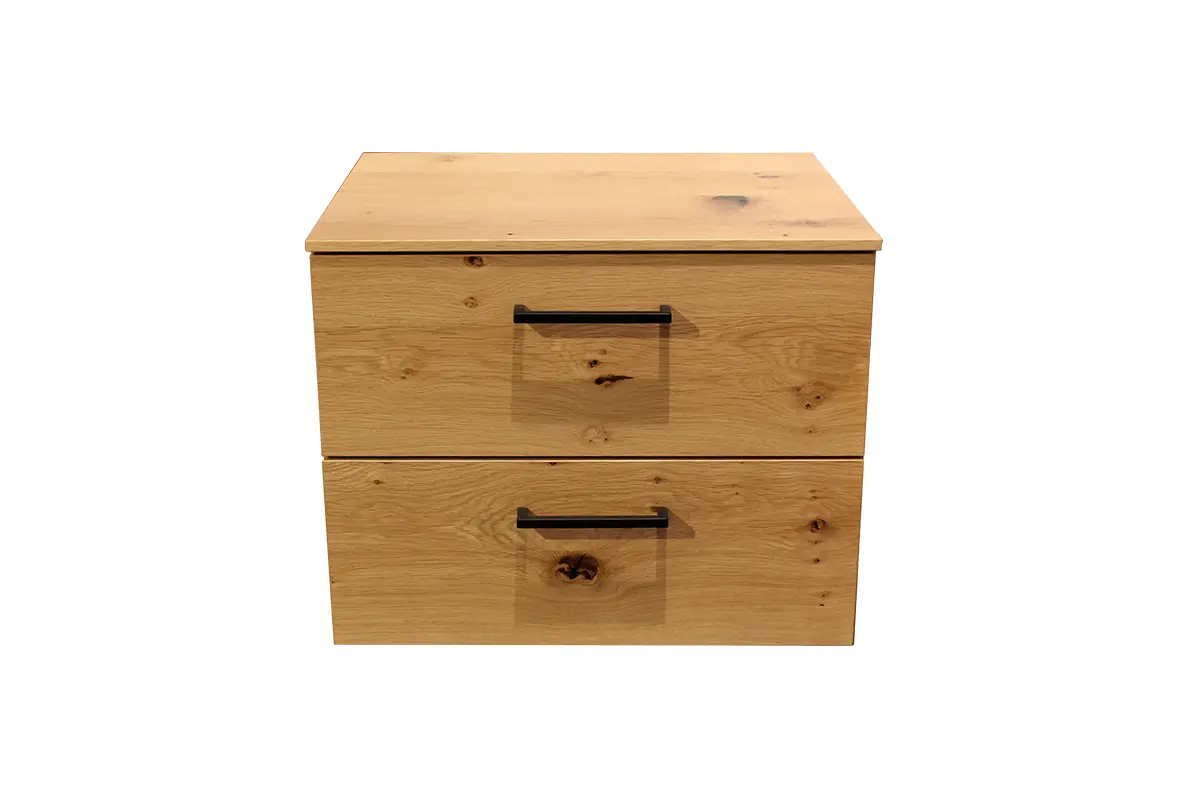 Nachttisch 3784.51.. Wildeiche furniert ca. 50x41x41cm