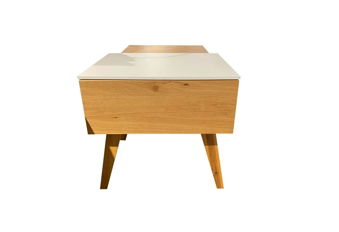 Nachttisch 3784.8 Wildeiche / Weiss Deko ca. 50x22x41cm