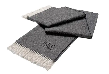 Plaid 952 Schwarz von Rolf Benz 100% Superfeine Lammwolle ca. 185x130cm