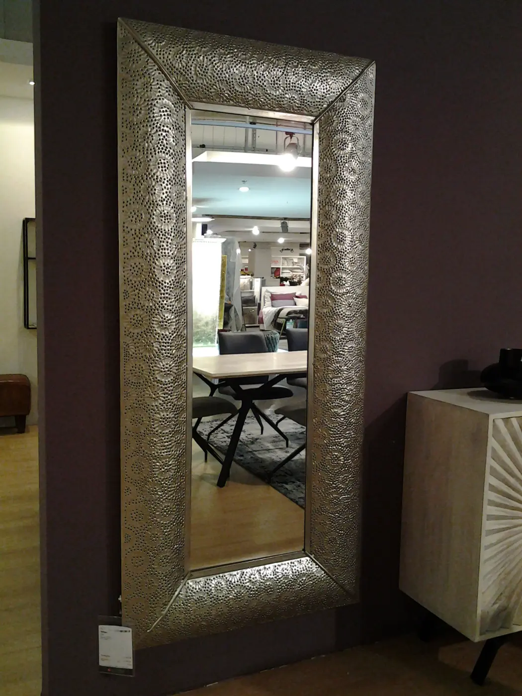 Spiegel Cries Eisen vernickelt, Spiegelglas ca. 82x180x4cm