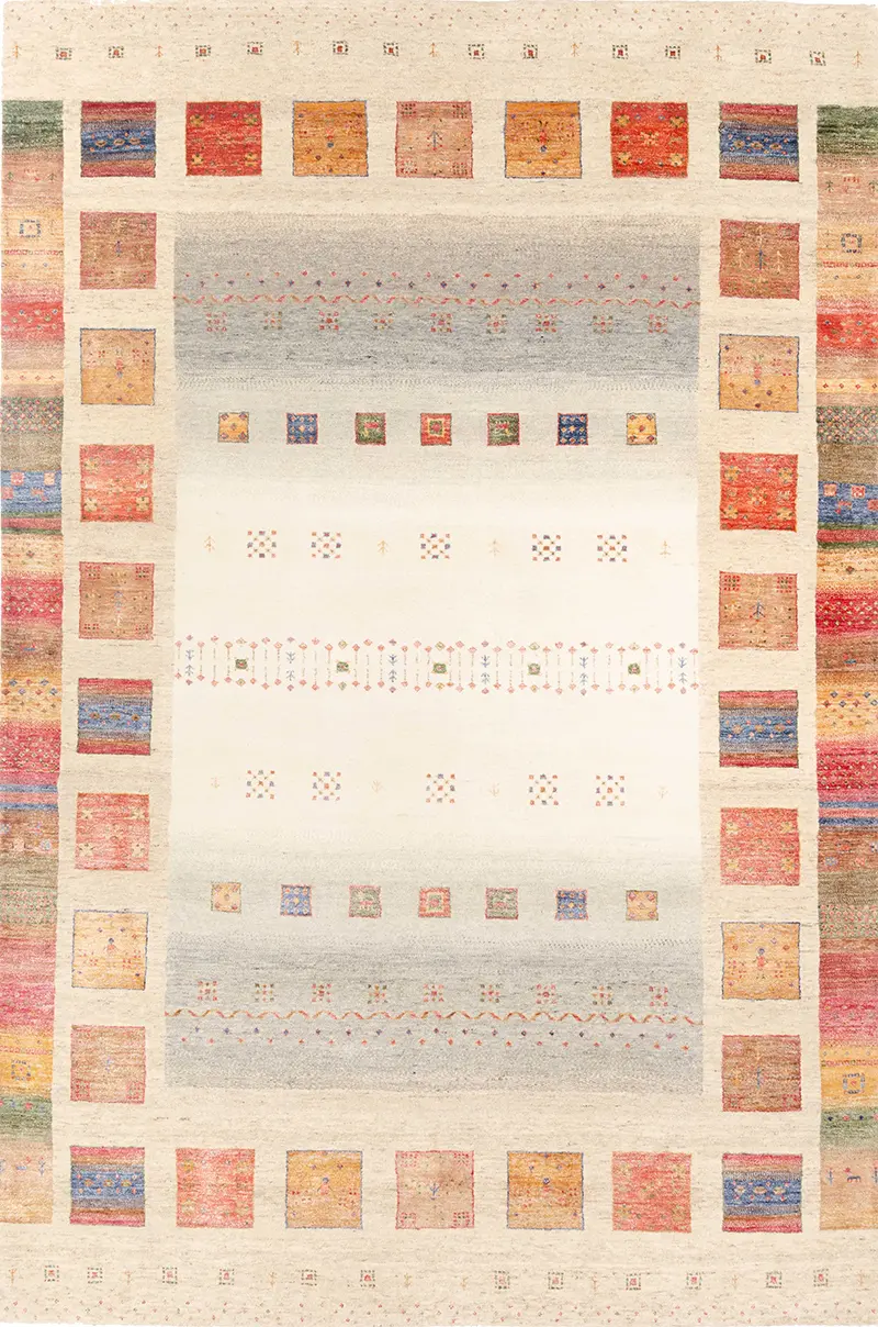 Teppich Indo Lori S 185052 von Negra Wolle mit Bambusseide ca. 294x201cm