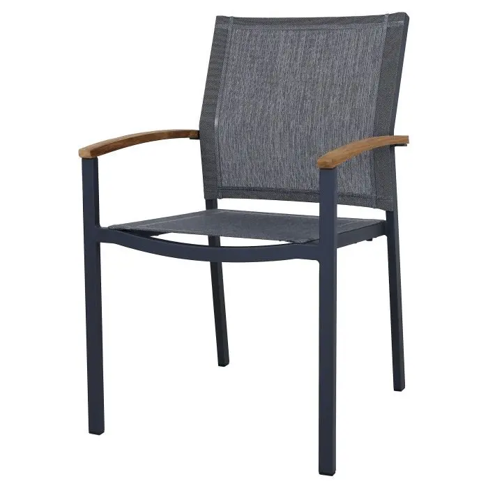 Sessel-Set 23874.. Midnight Grey von Zebra Bez. Textilen Batyline Eden Wetterfest ca. 56x91x60cm