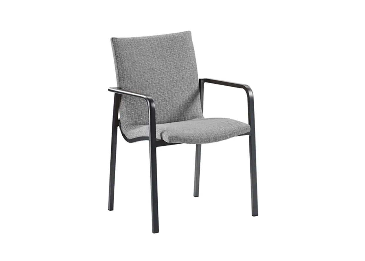 Dinning-Sessel 22919 Hellgrau Outdoorstoff ca. 57x85x60cm