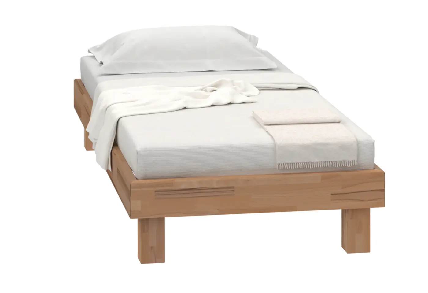 Bett 1688 Kernbuche massiv, natur geölt ca. 90x200cm