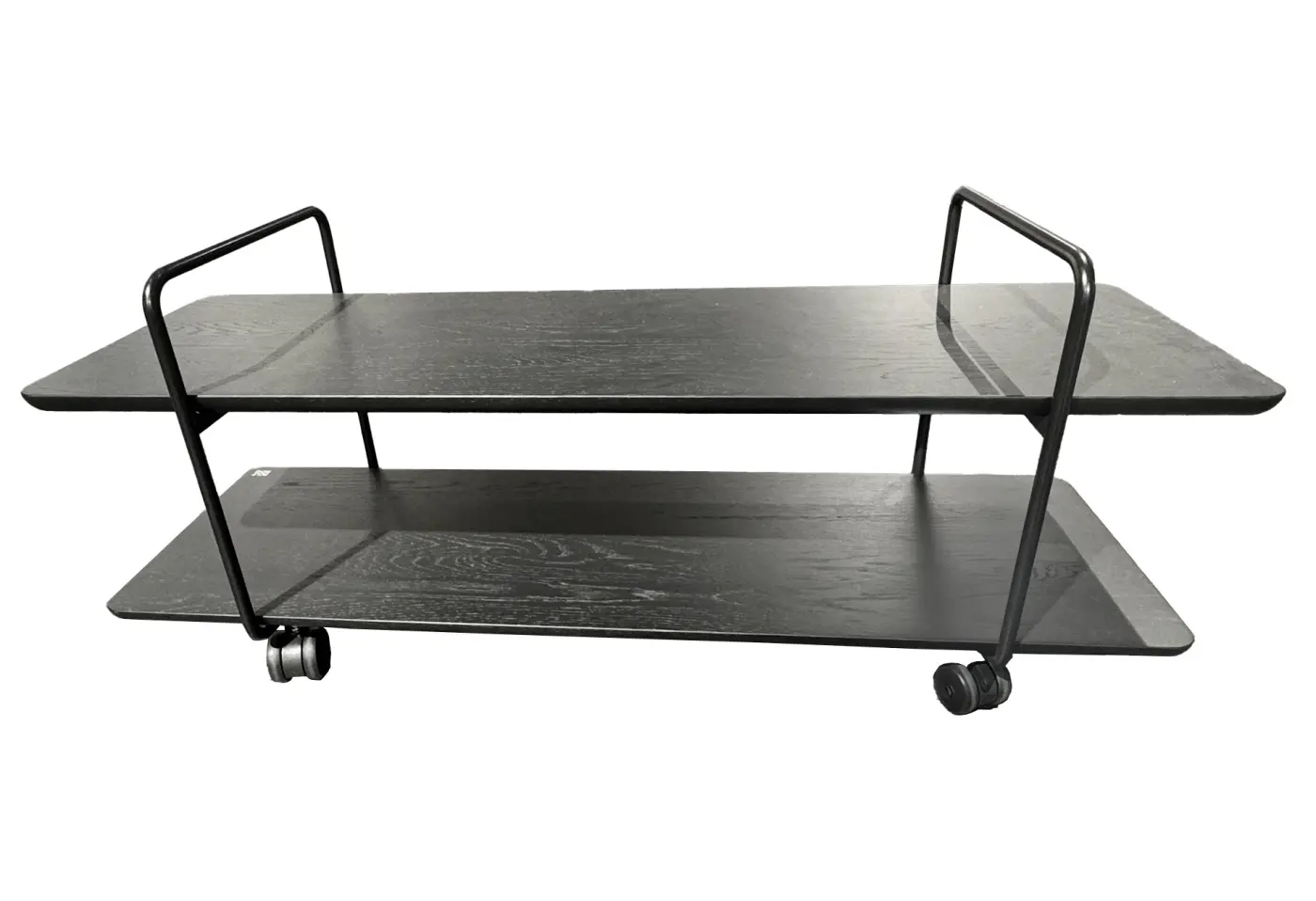 Regal/Couchtisch 16216.3 Platte Massivholz farblos lackiert Eiche schwarz gebeizt ca. 100x42x32cm