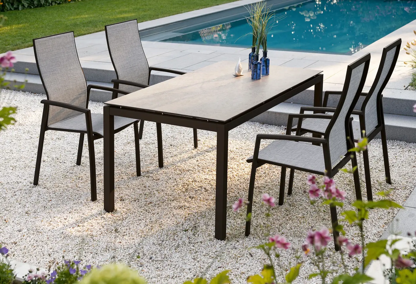 Stapelsessel 13431.3 Leinen grau Textilen ca. 58x90x64cm