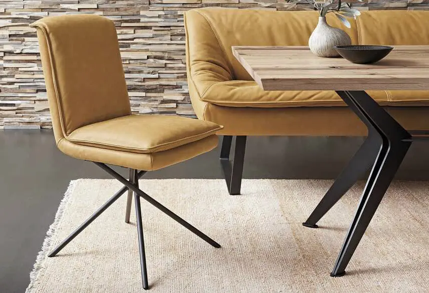 Stuhl 1223 von Koinor Leder "sun" ca. 48x92x66cm