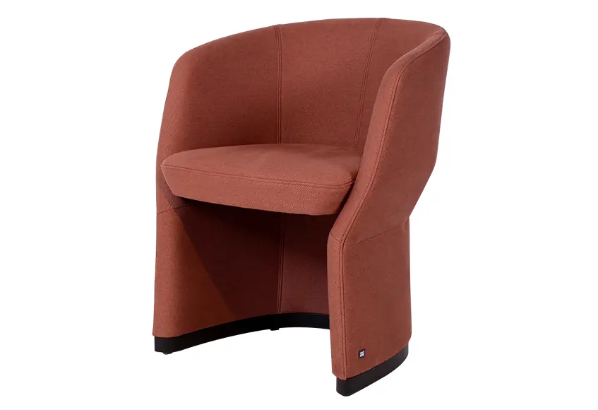 Stuhlsessel 670 ENI signalbraun von Rolf Benz Stoff 17.354 ca. 63x77x61cm