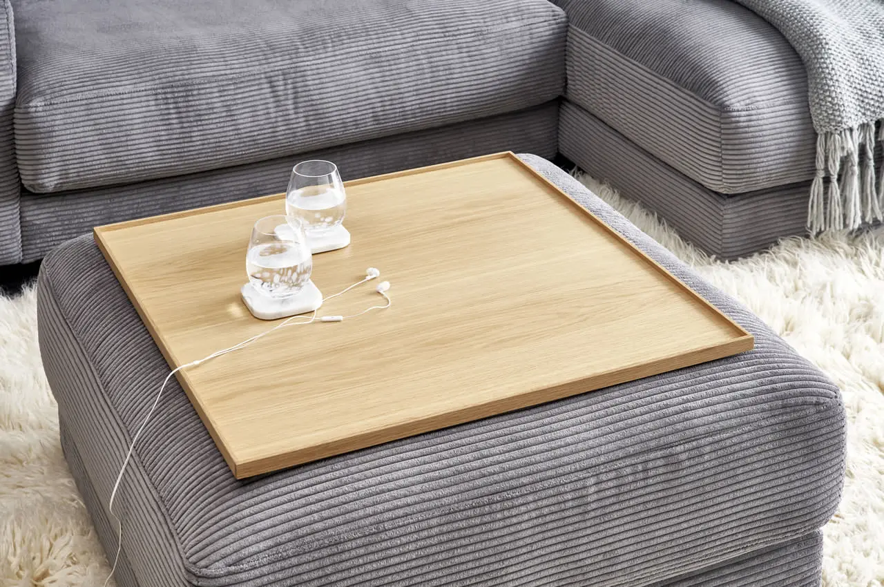 Holztablett Hermance Eiche furniert ca. 70x70cm