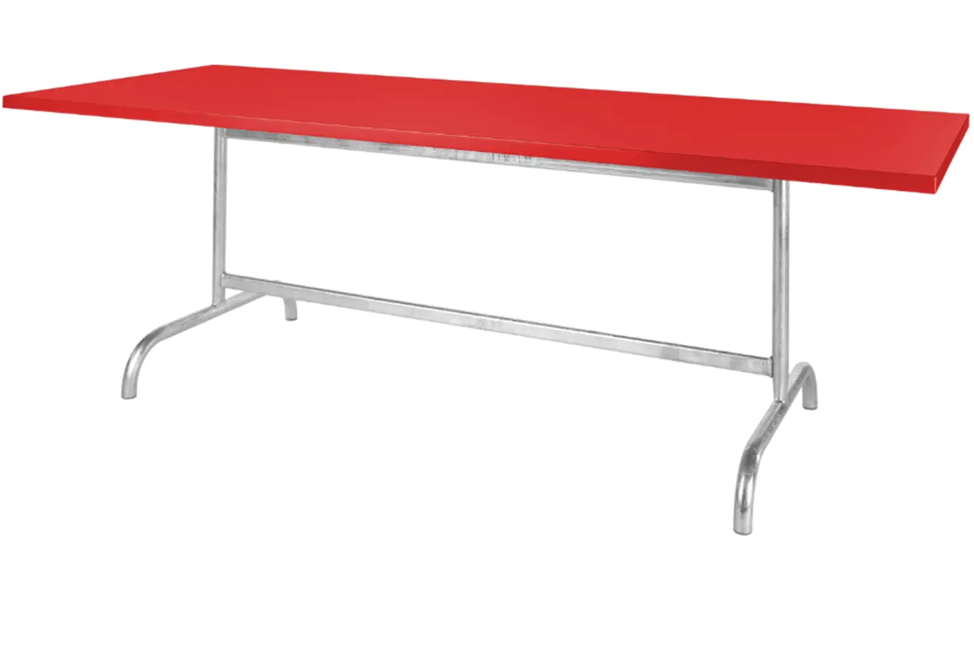 Metalltisch Säntis Rot von Schaffner ca. 240x80cm