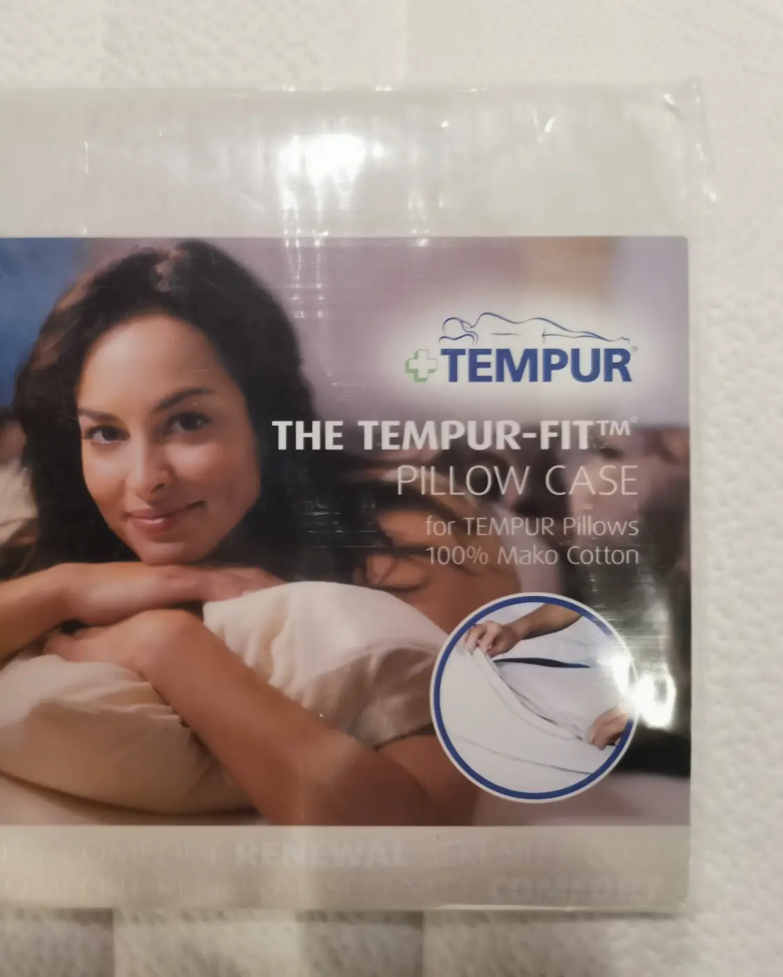 Ersatzbezug zu Schlafkissen 141128 Velours beige von Tempur