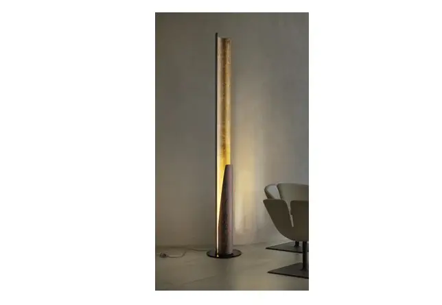 LED-Stehleuchte 7850.. Rost, Blattgold Metall ca. 15x200cm