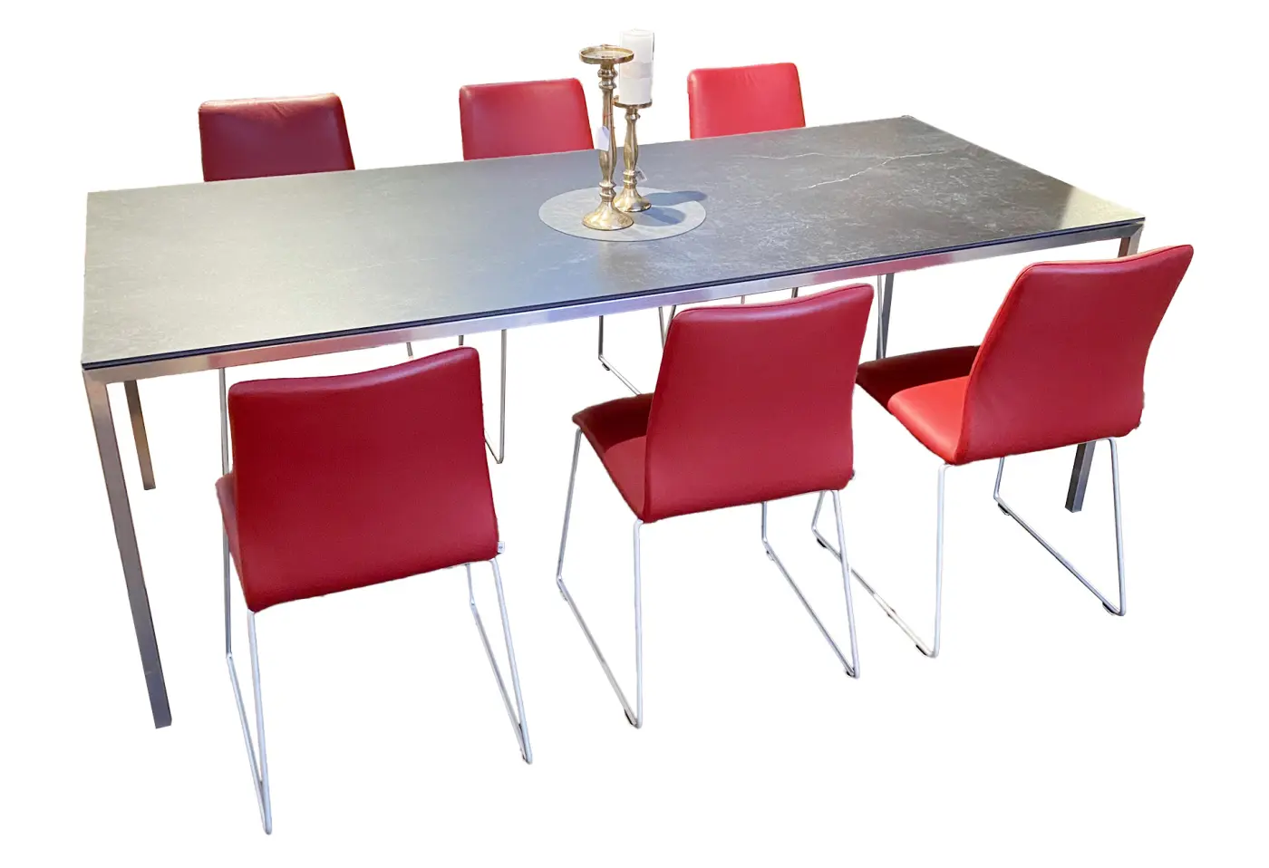 Esstischgarnitur: Tisch Dino und Stühle Leni von Willisau