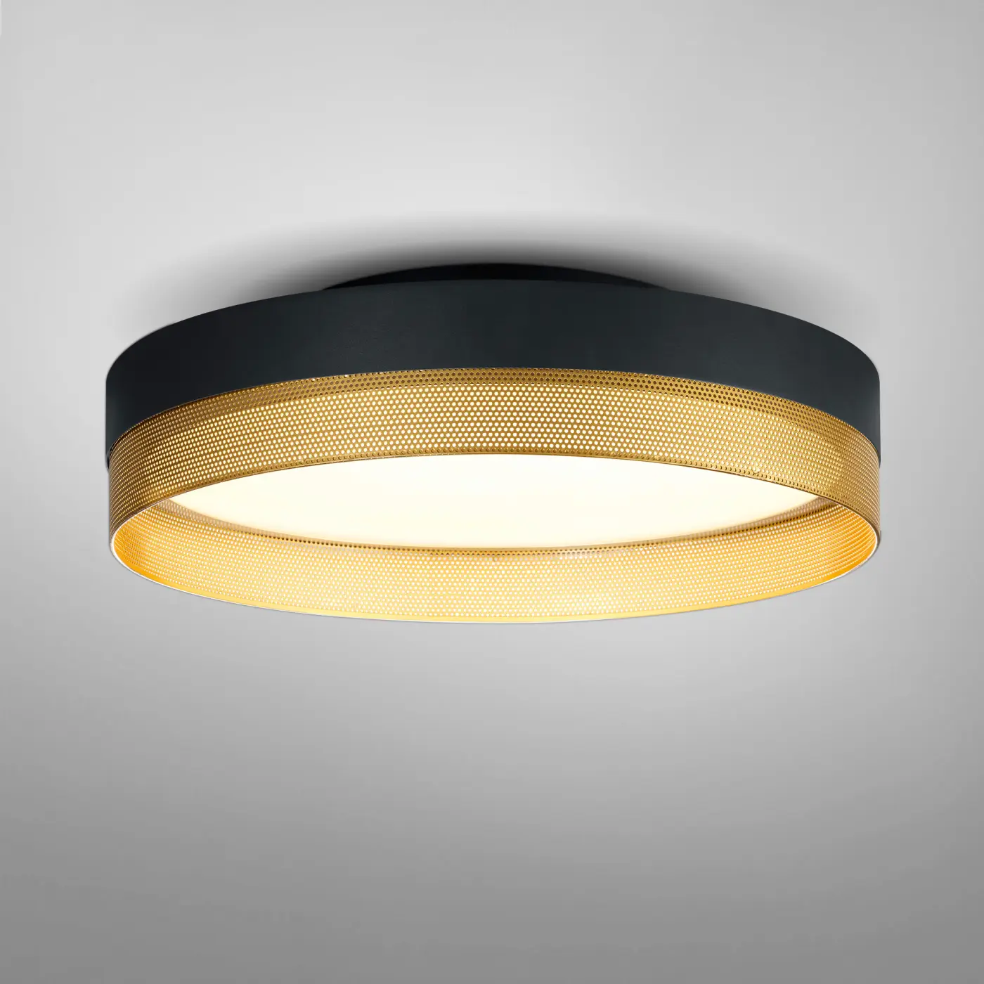 LED-Deckenleuchte 21580.. Schwarz, Gold ca. 45cm