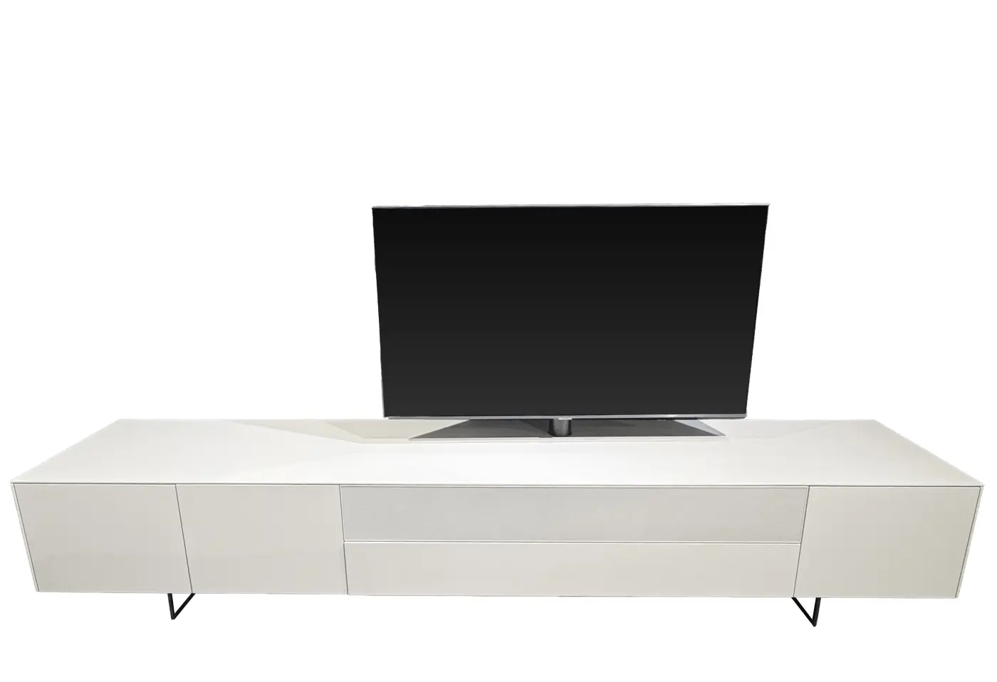 Wohnwand Soma Lack steingrau matt von Kettnaker Metall ca. 291,6x52,6x50cm