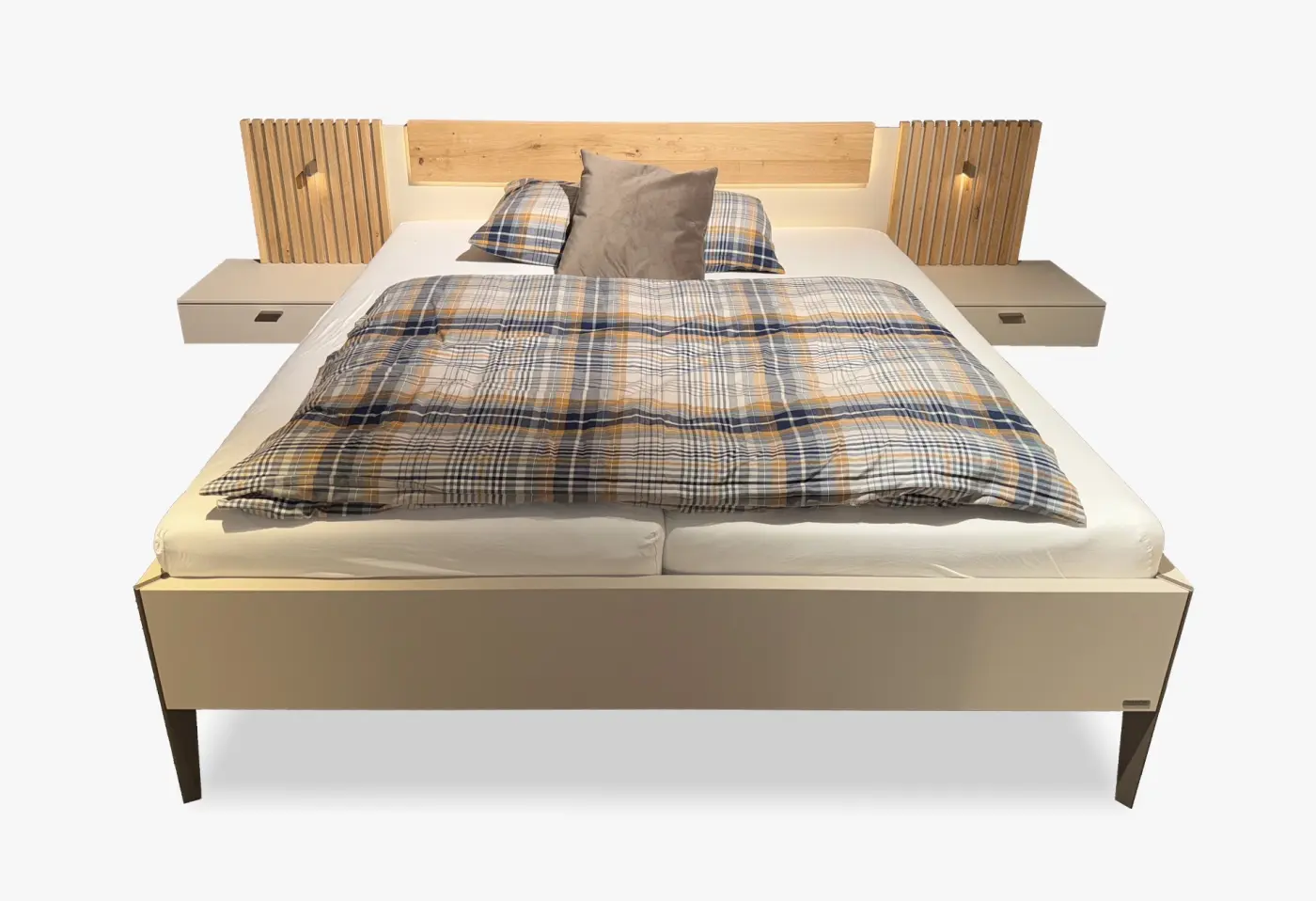 Bettanlage Plons Lack champagner ca. 180x200cm