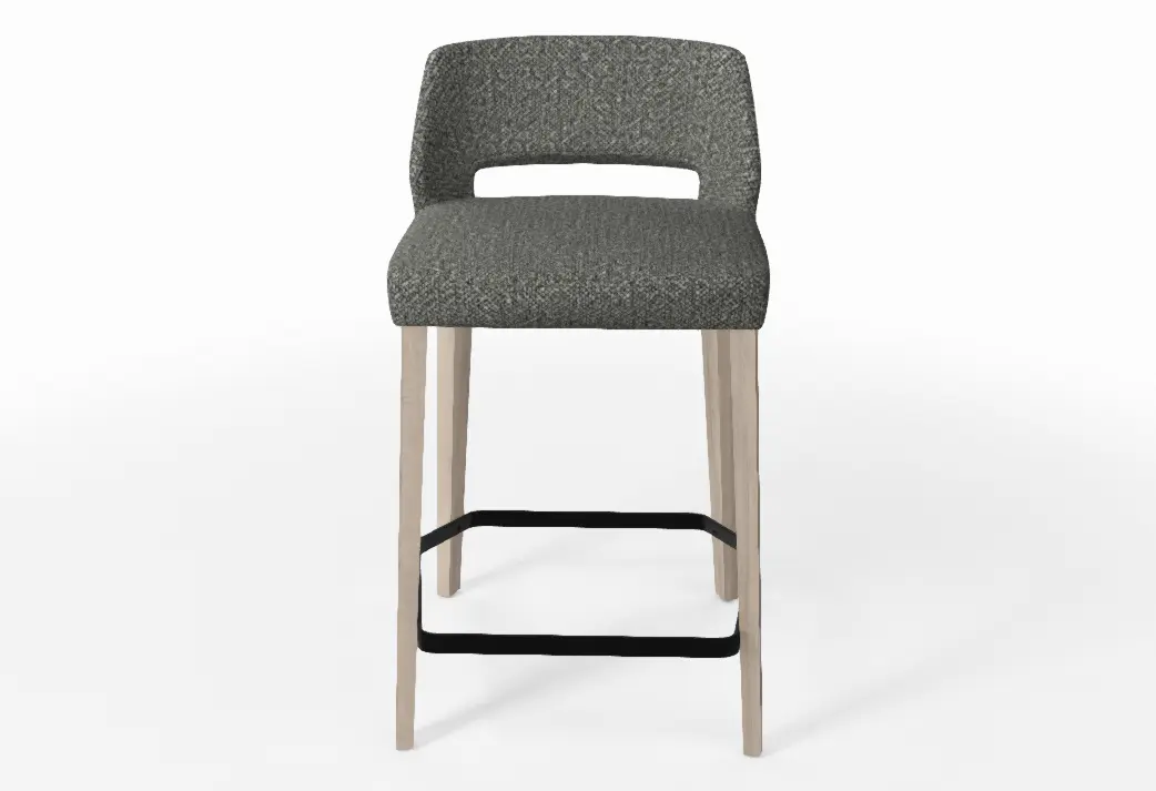 Tresenstuhl 19624 Stoff Grau ca. 50x85x50cm