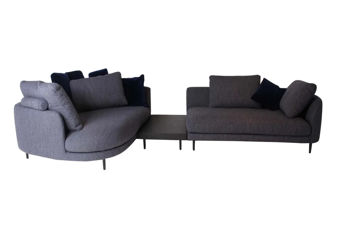 Polstergarnitur 555 Kumo Grau. Blau von Rolf Benz