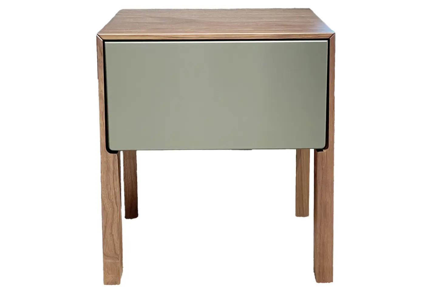 Nachttisch 22527.1 Nussbaum teilmassiv, natur gölt ca. 40x45x42cm