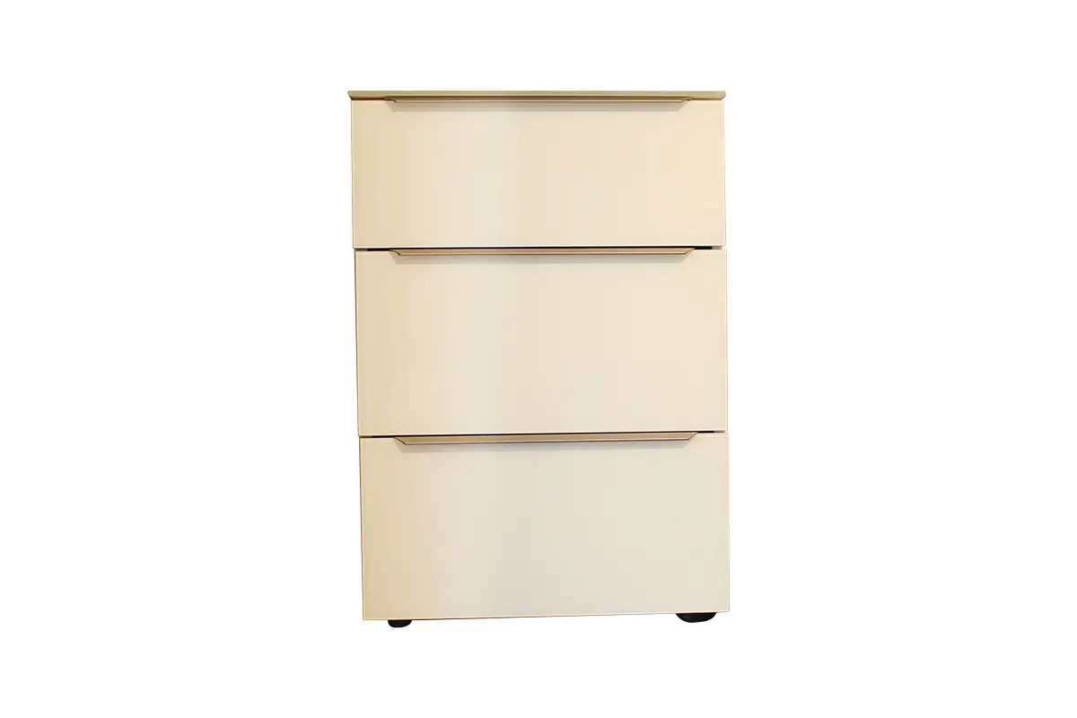 Nachttisch 17158 Premiumweiss, Glas weiss ca. 45x65x43cm