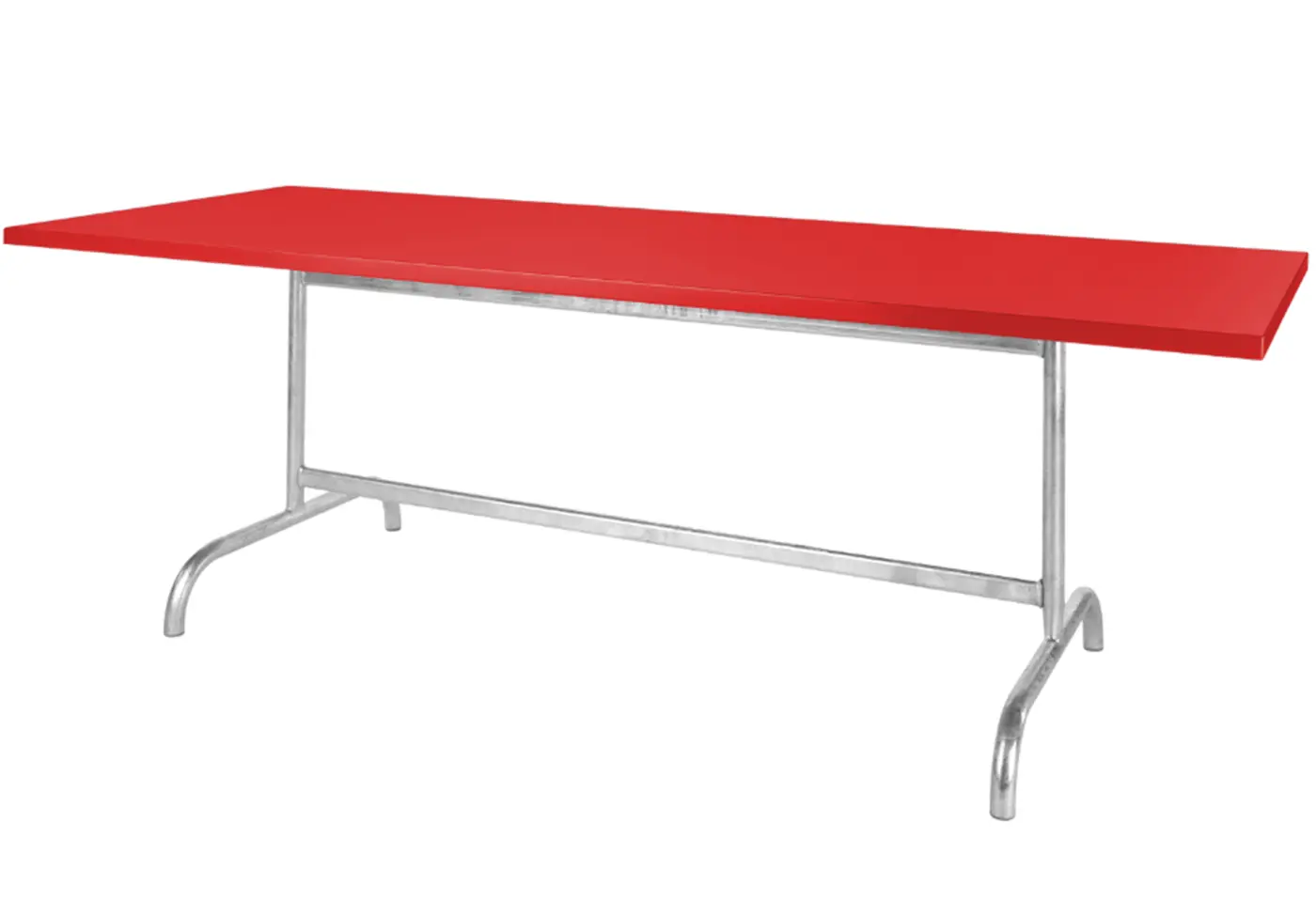 Metalltisch Säntis Rot von Schaffner Stahl ca. 240x90cm