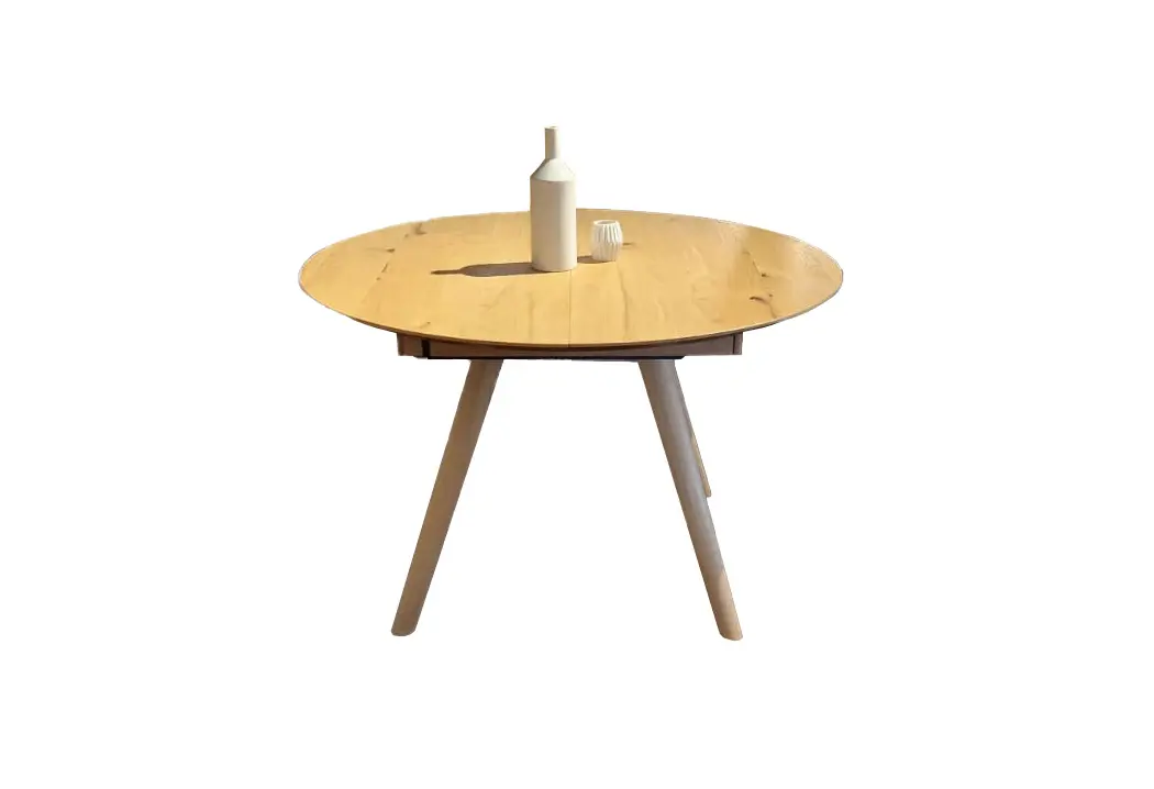 Esstisch Round von Schöner Wohnen Wildeiche hell, soft gebürstet, furniert ca. 120x75cm