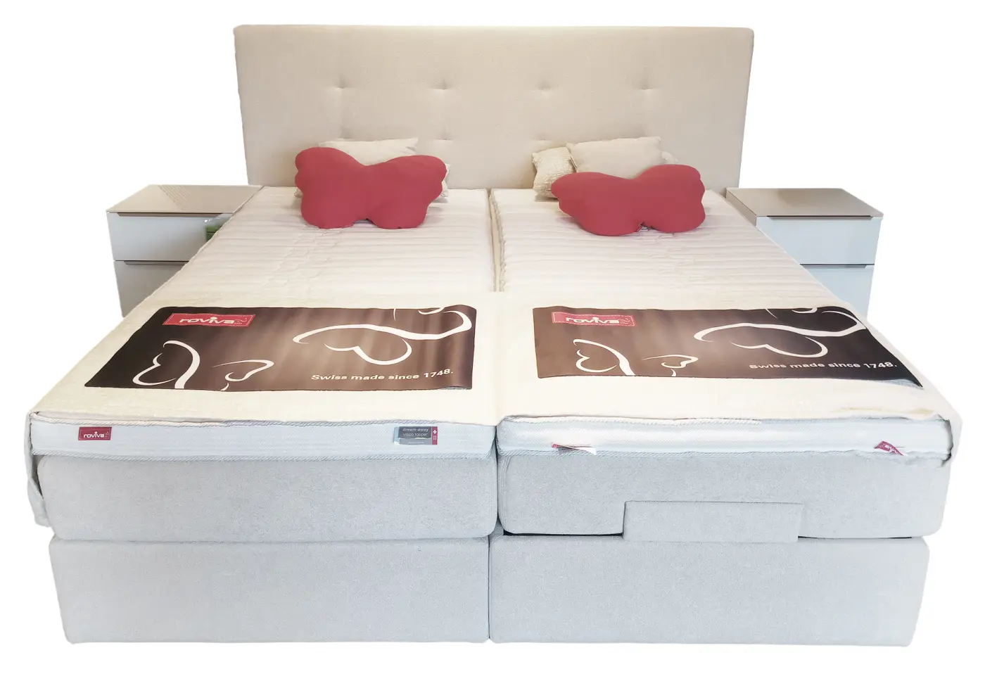 Boxspringbett Cosynights von Roviva Stoff 2755 ca. 180x200cm