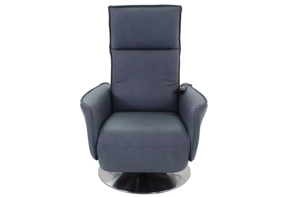 TV-Sessel Dorf steel Leder ca. 74x105x85cm