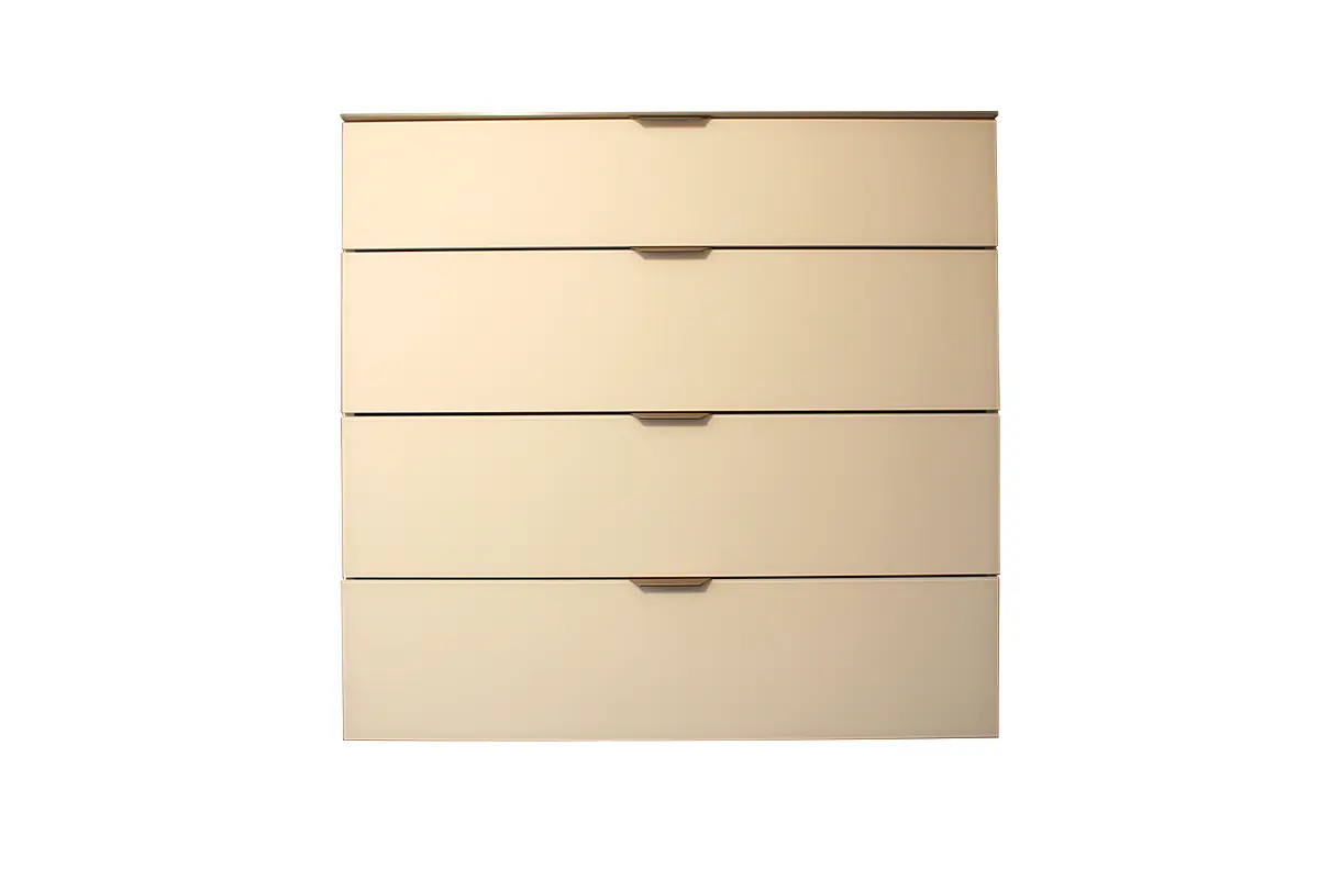 Kommode 17160 Premiumweiss, Glas Bianco matt ca. 90x87x43cm