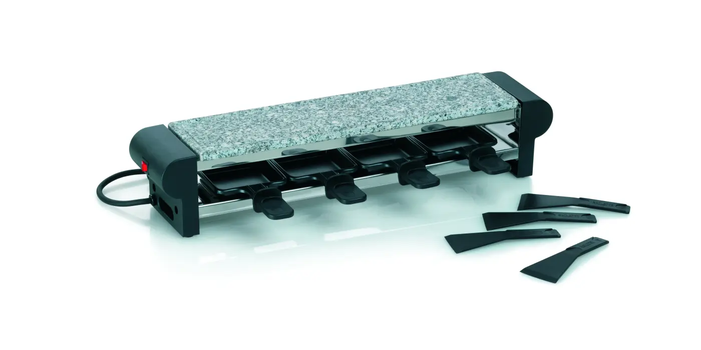 Raclette/Heisser Stein 66661 Grau, schwarz von Kela Granitstein, Antihaftbeschichtung, Kunststoff