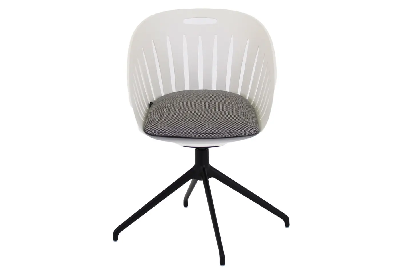 Stuhl-Set 23842.. Weiss von Zumsteg Sitzkissen Sunbrella Lopi Charcoal Kunstoff