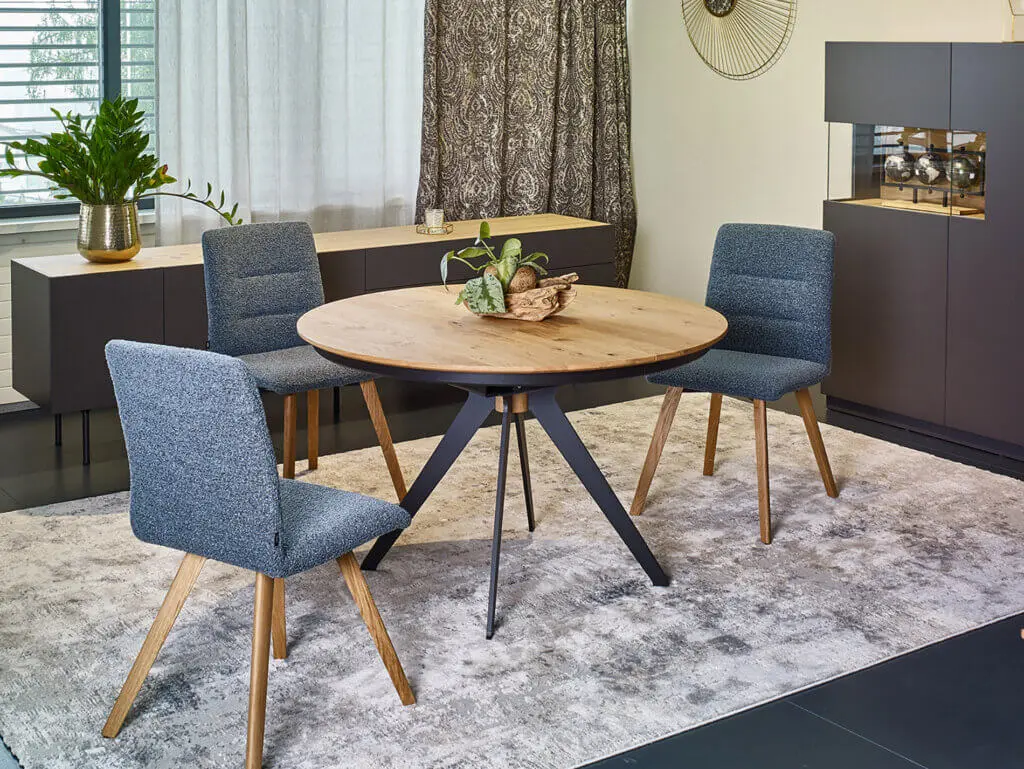 Auszugstisch Bandera Rund von Seetal Ast-Eiche, geölt ca. 120x74cm