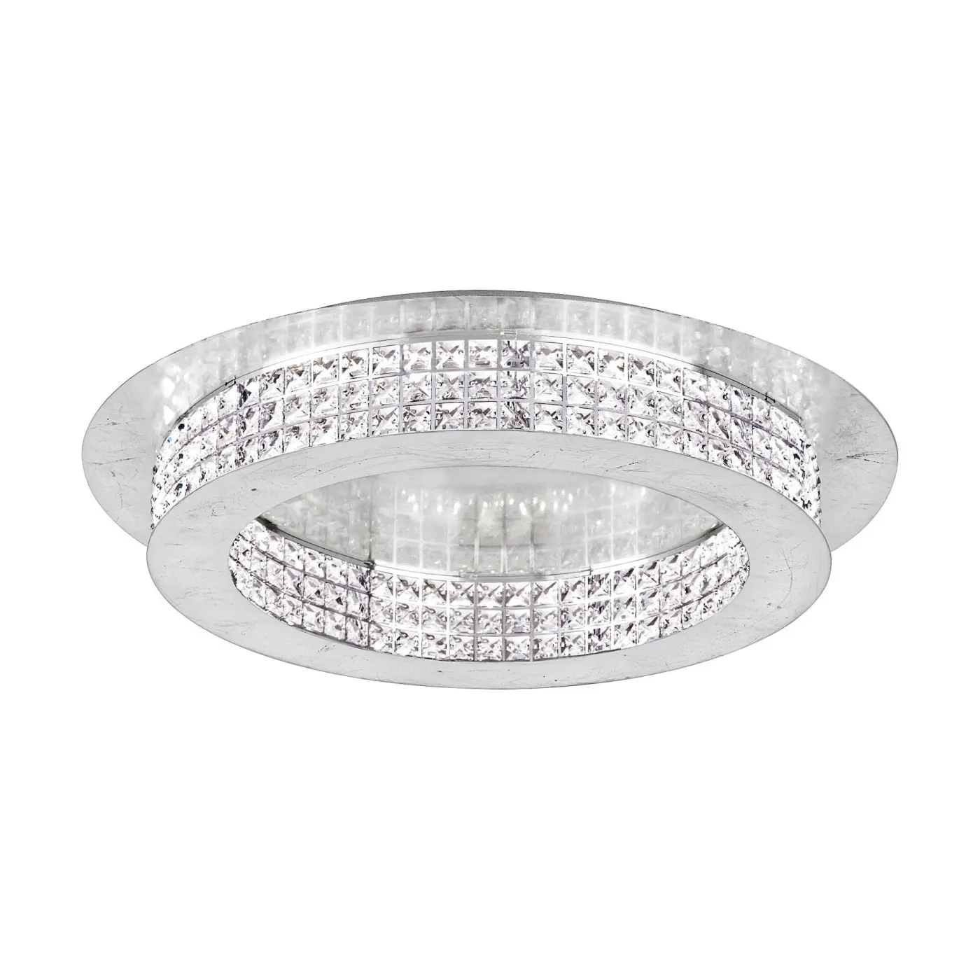 LED-Deckenleuchte 13131.. Kristall klar, Silber Stahl ca. 70x12,5cm